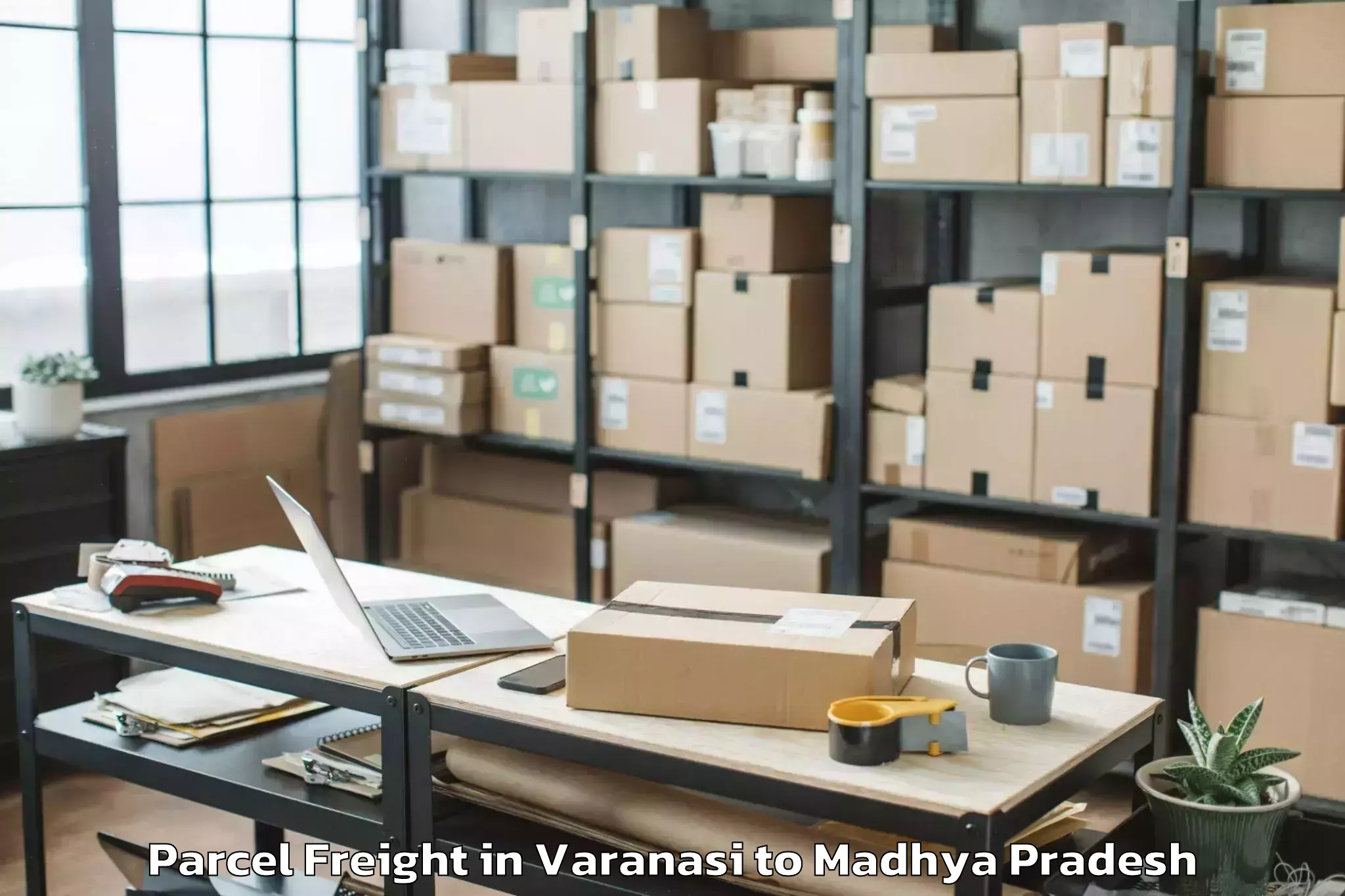 Efficient Varanasi to Narsinghgarh Parcel Freight